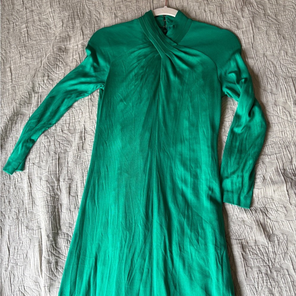 Adele Simpson Elegant Green Women's Dress